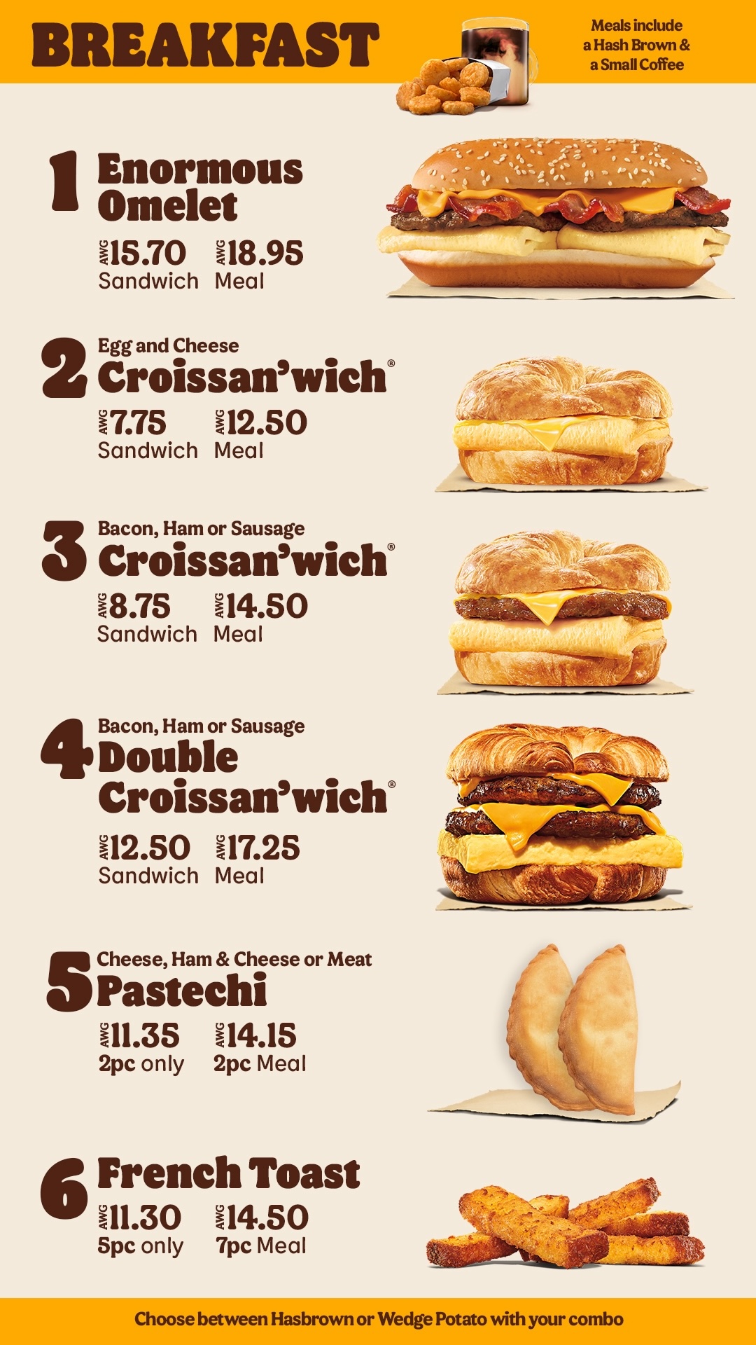 BURGER KING Menu